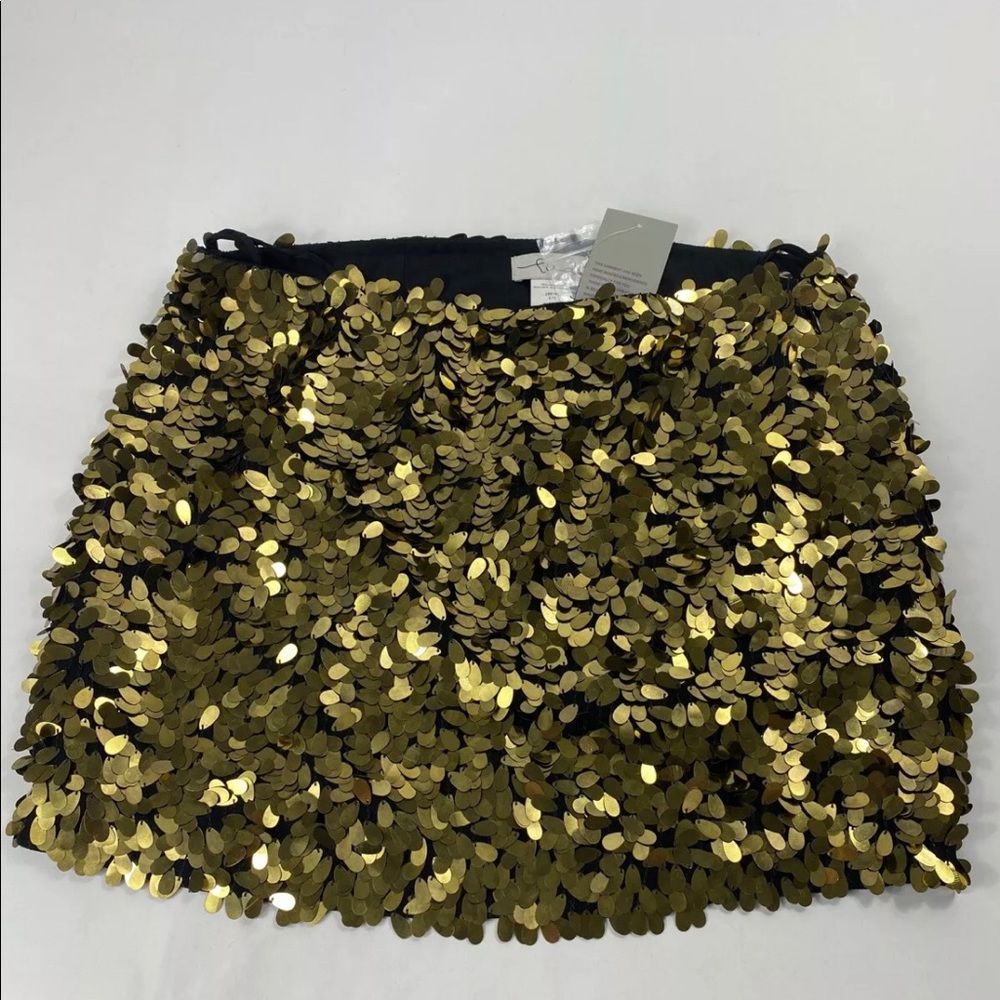 Women’s Gold Sequins Mini Skirt